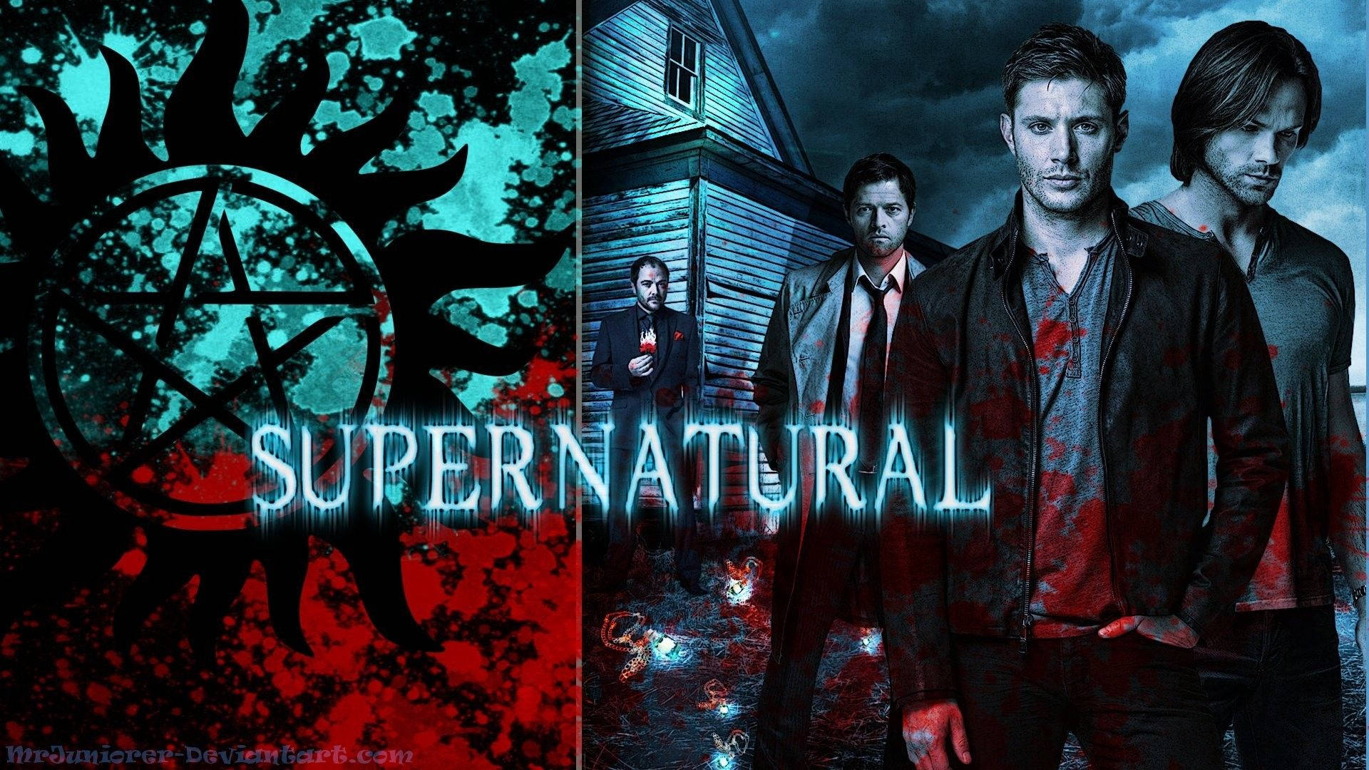 From Beyond - Supernatural characters with pentagram symbol Wallpaper