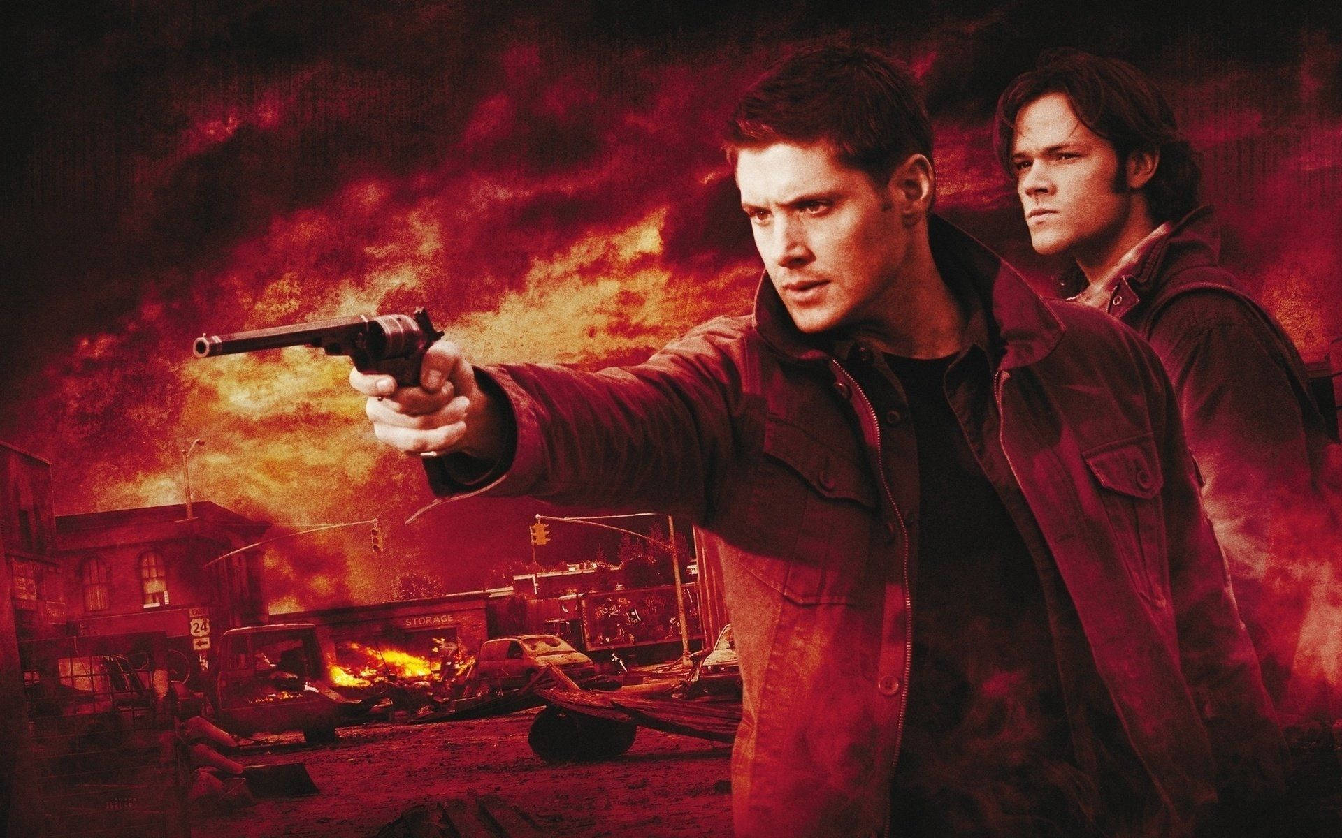Sam and Dean Winchester, the brothers from Supernatural Wallpaper