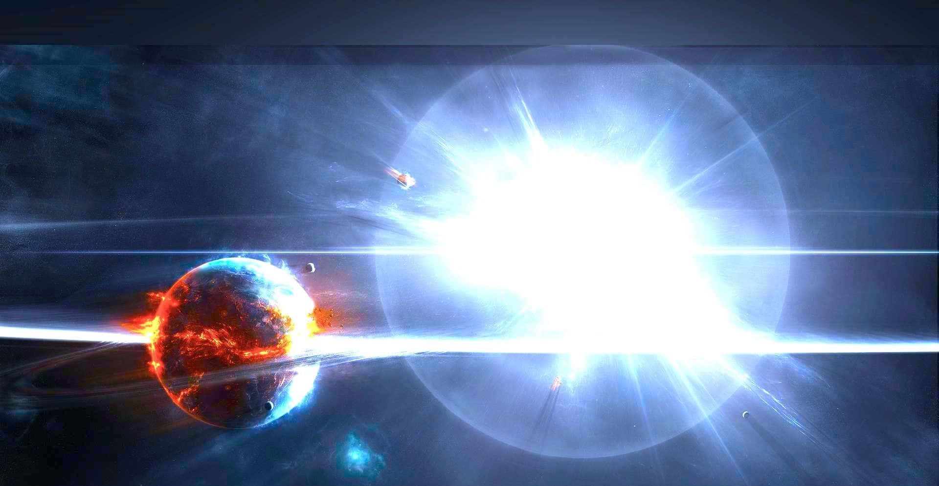 Spectacular Supernova Explosion in Outer Space Wallpaper