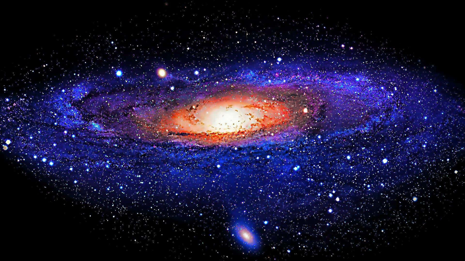 Enspektakulär Vy Av En Galaktisk Supernova, En Bländande Stjärna Som Har Exploderat Över Natthimlen.