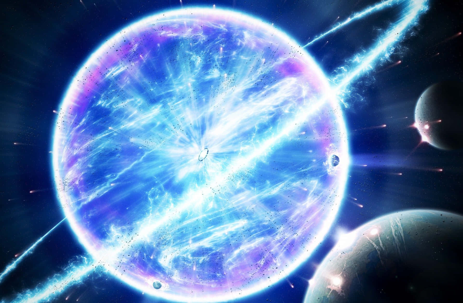 Unaimpresionante Imagen De Una Explosión De Supernova En El Espacio Exterior.
