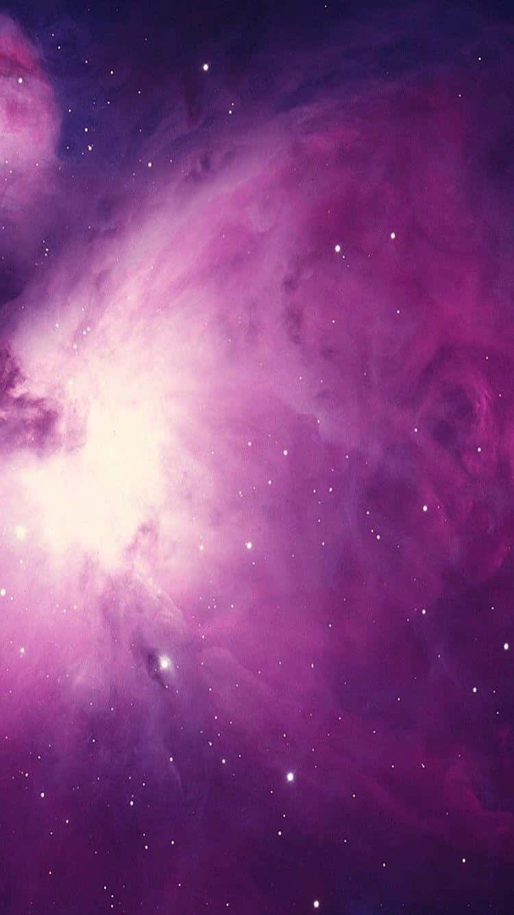 Unanebulosa Púrpura Con Estrellas Y Más Estrellas