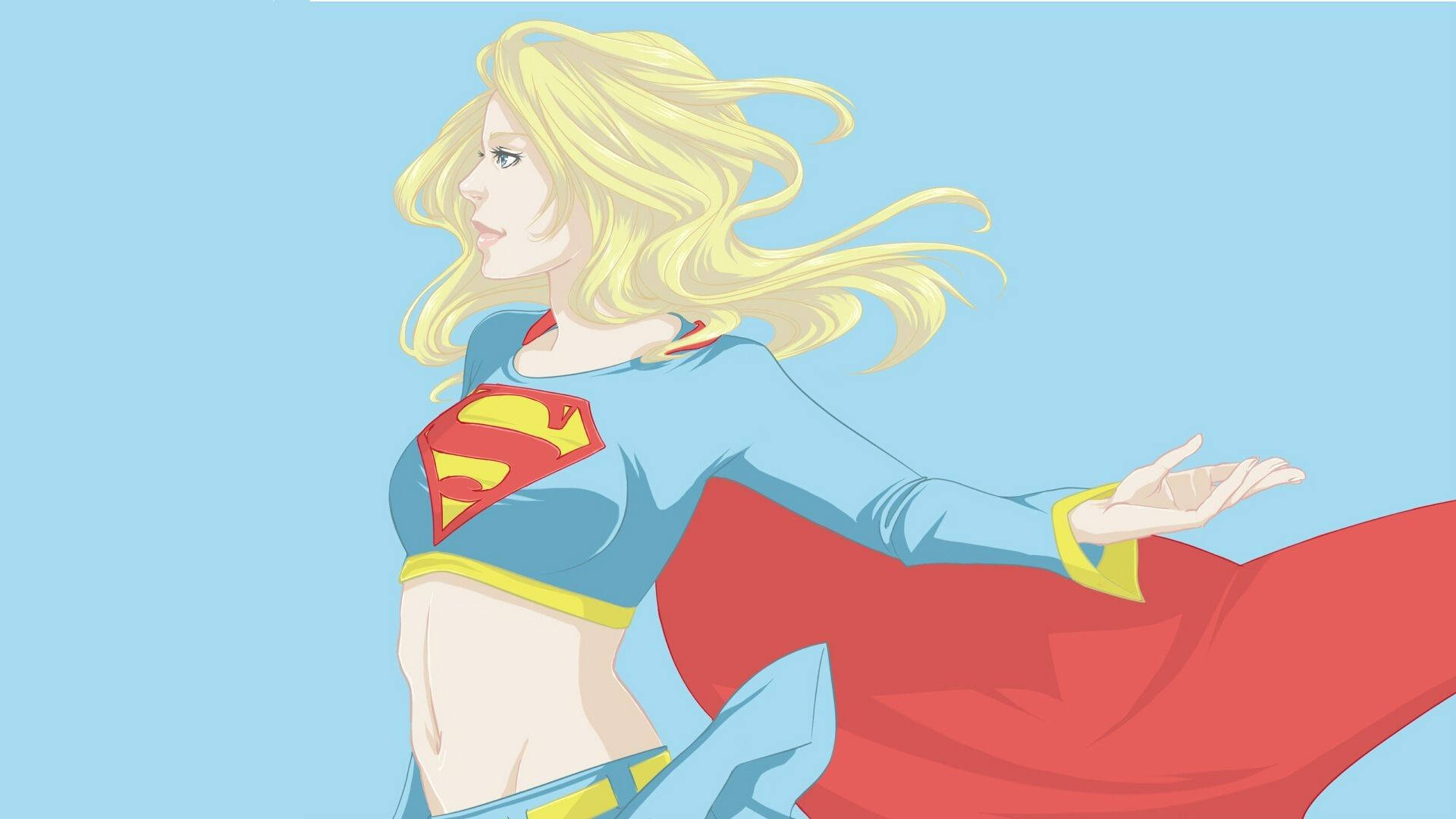 Superkvinnan Cartoon Art Wallpaper