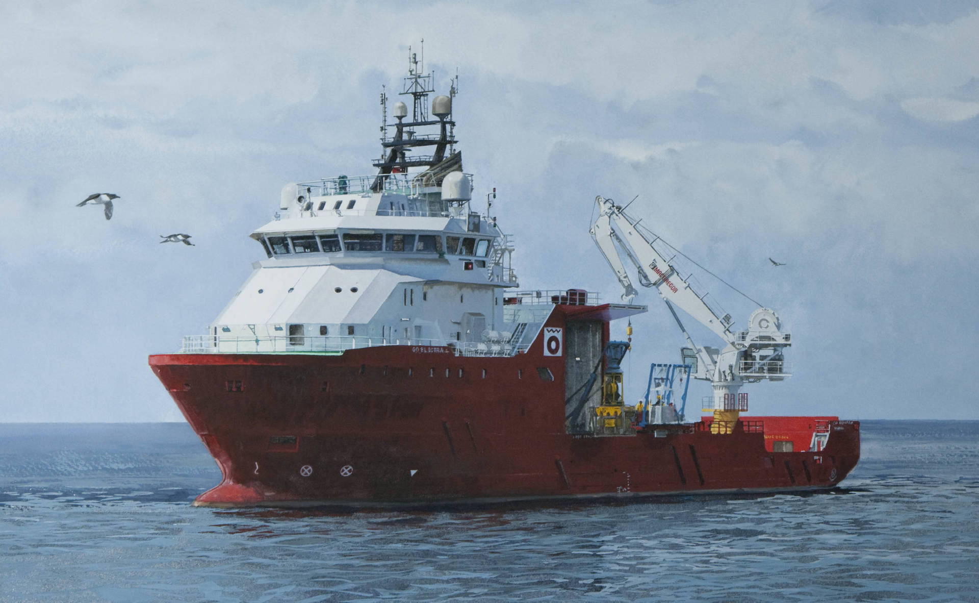 Supply Vessel On Marshall Islands Wallpaper