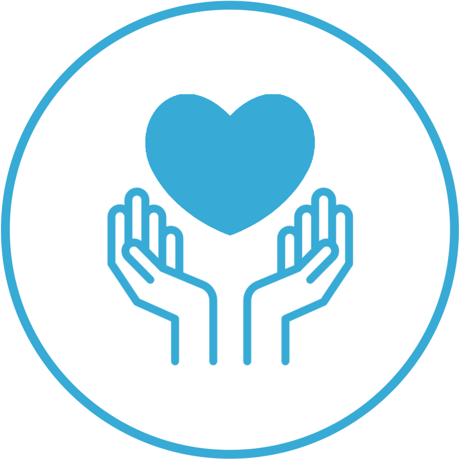 Supportive Hands Heart Icon PNG