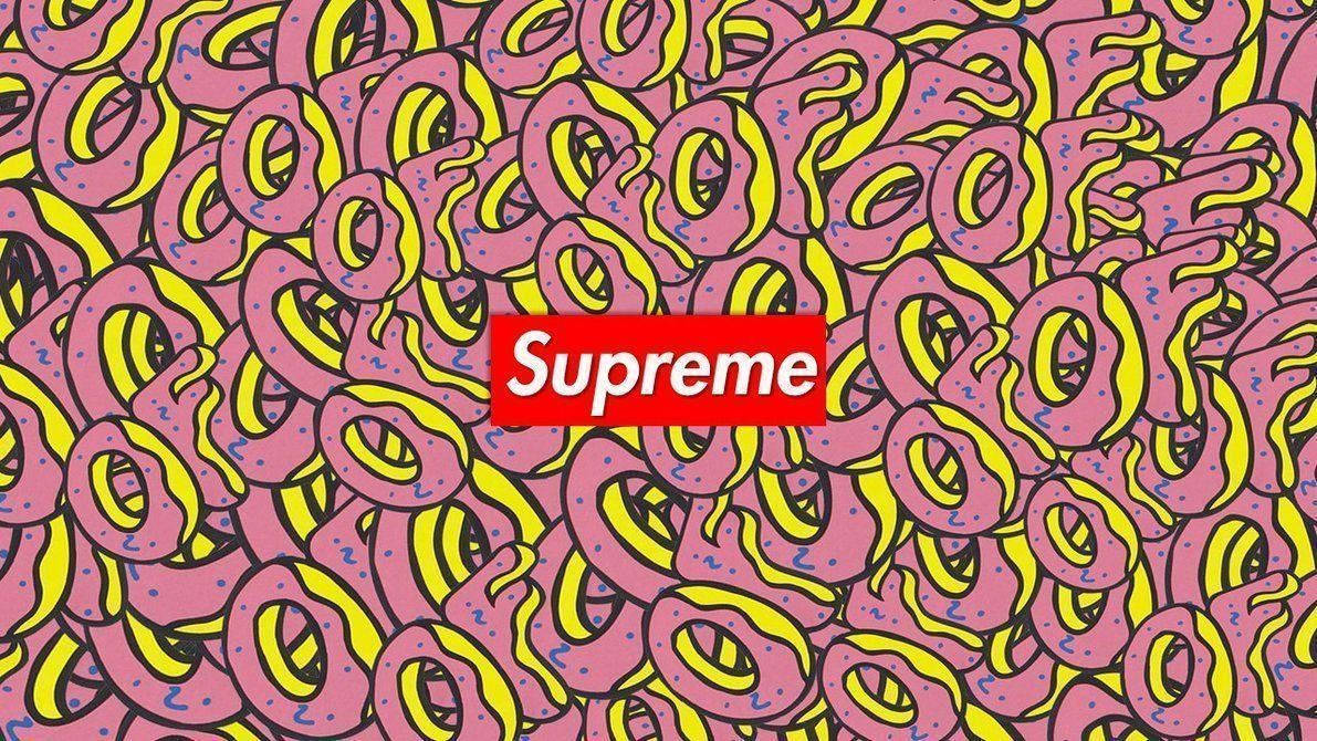 Supreme And Donuts Wallpaper