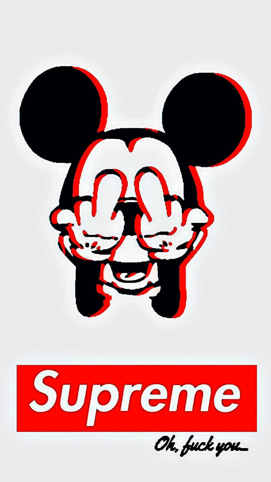 Supreme And Mickey Mouse