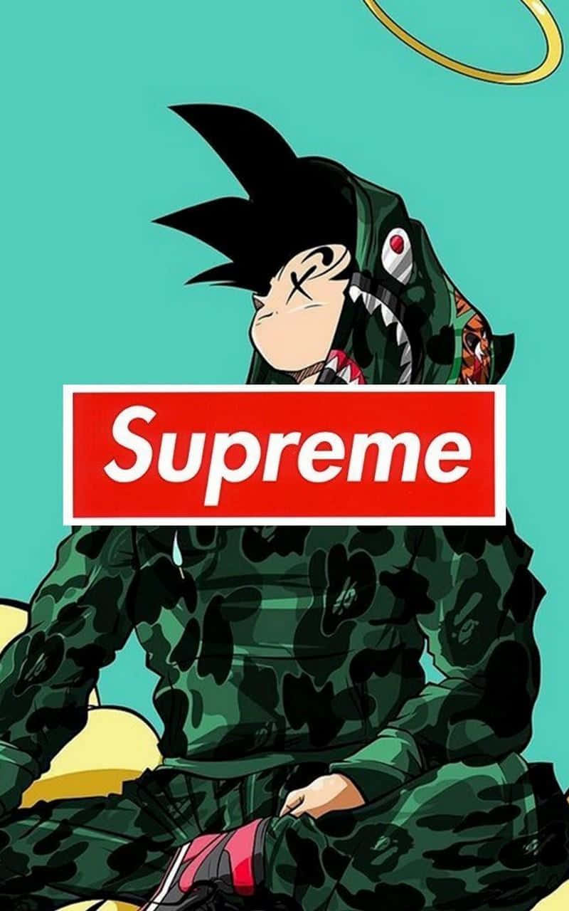 Supreme Anime Personage Camouflage Achtergrond