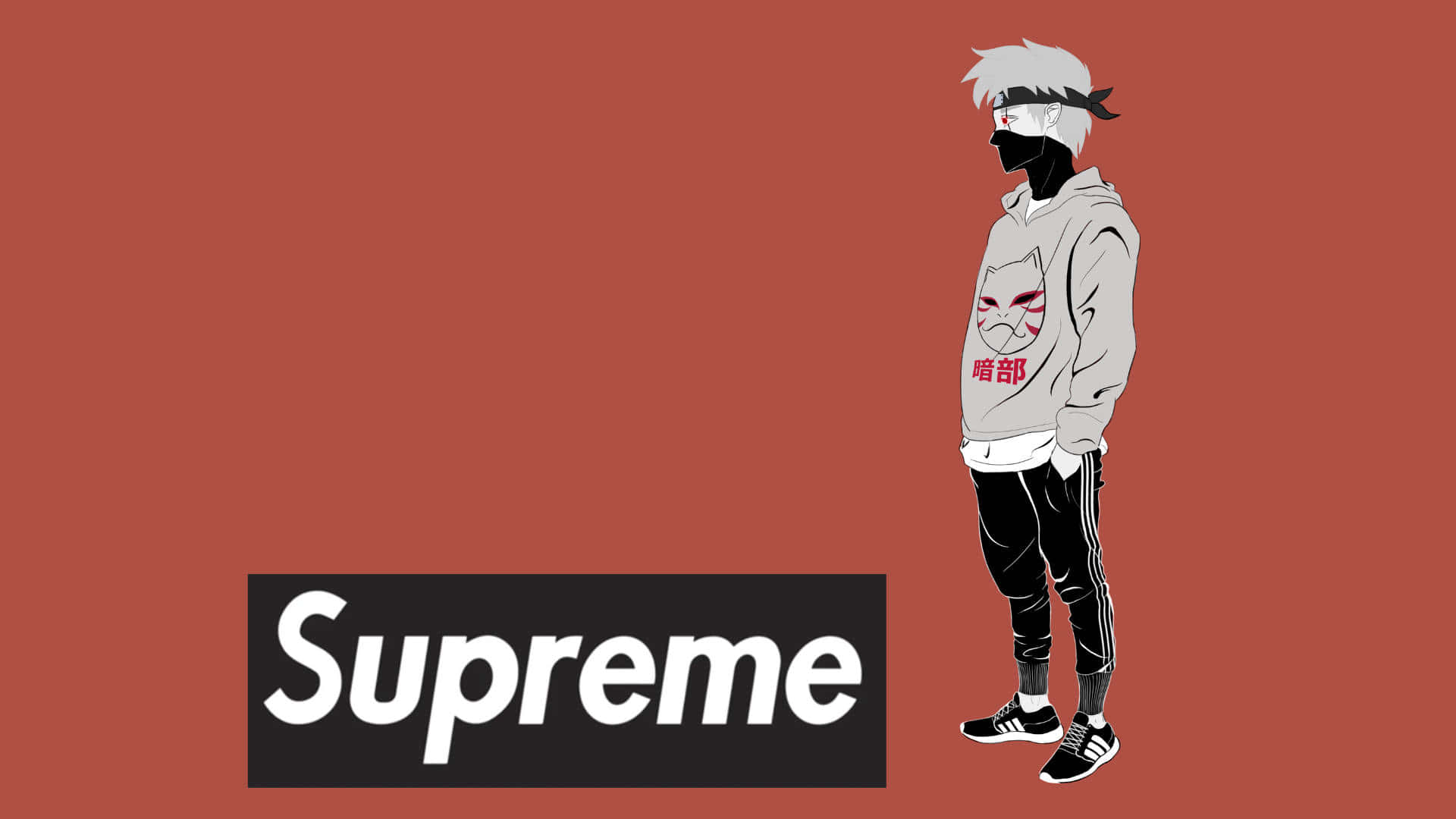 Supreme Anime Personage Streetwear Achtergrond