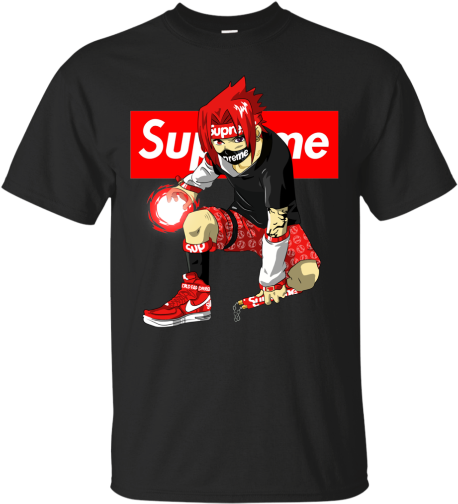 Supreme Anime Character Tshirt Design PNG