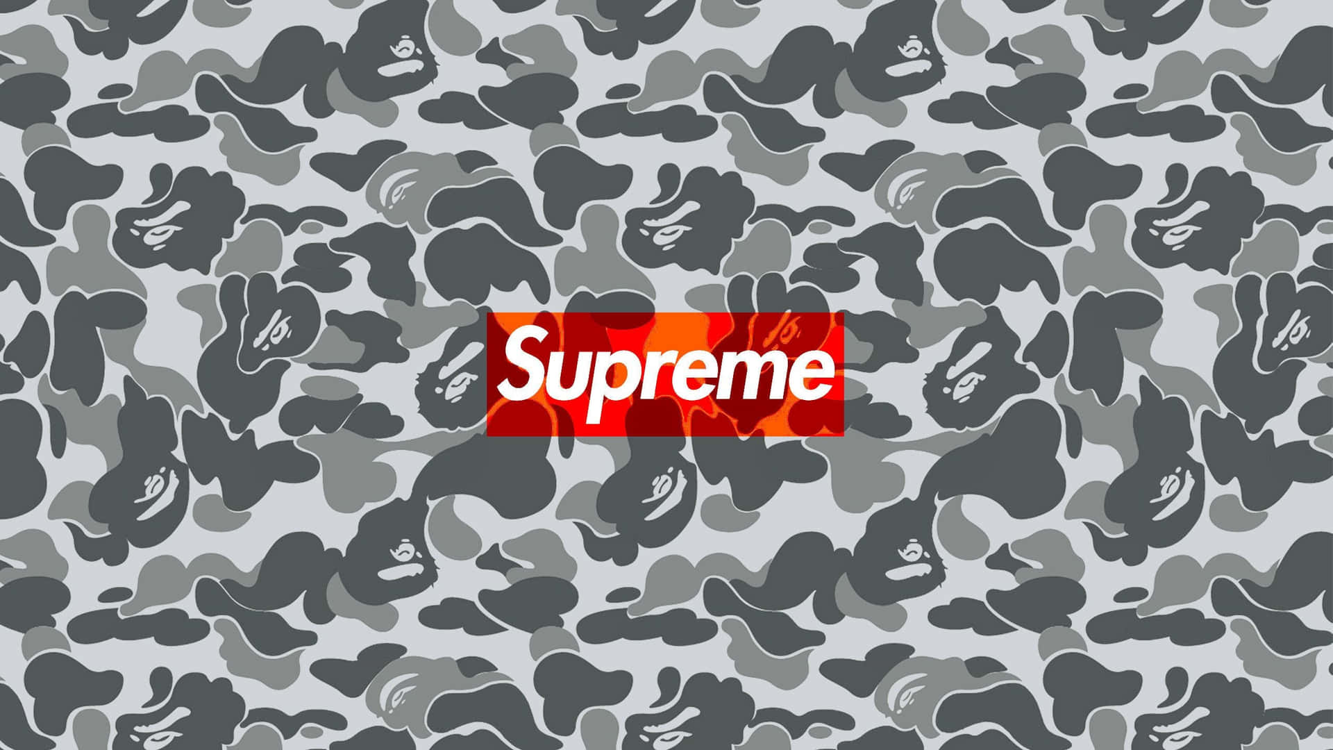 Polanya Bape Camouflage Supreme Wallpaper