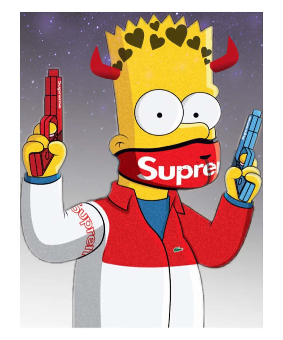 Cool Supreme Bart Simpson Wallpapers  Wallpaper Cave