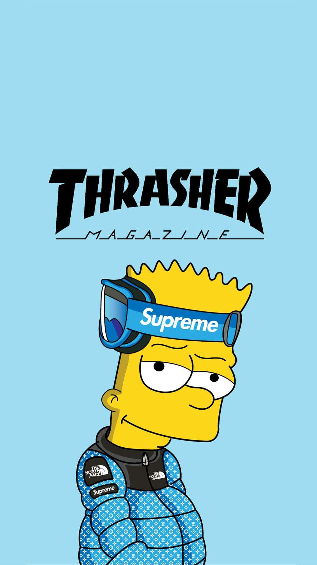 Supremebart Simpson Thrasher: Überlegenheit Bart Simpson Thrasher Wallpaper