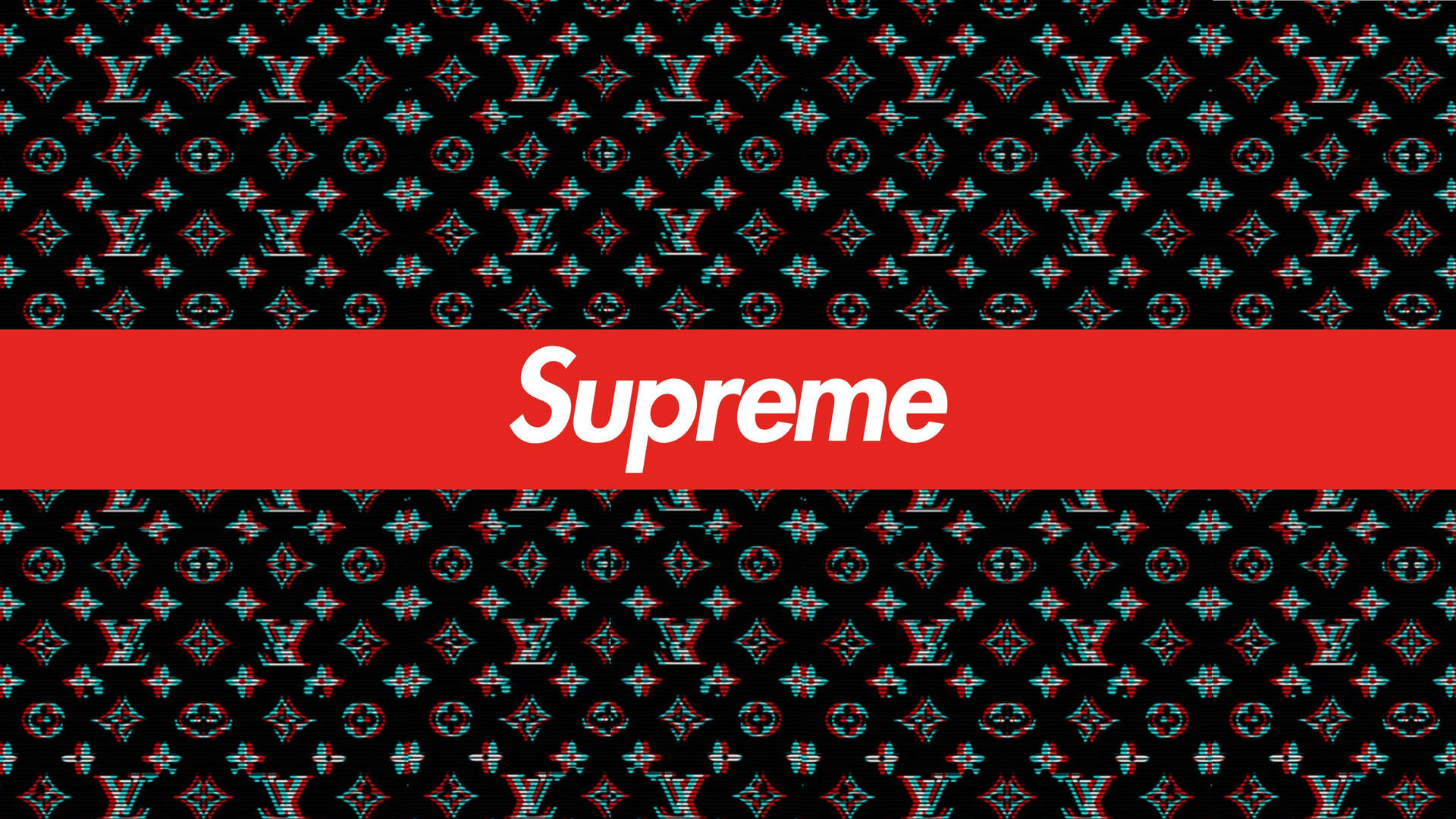 Supreme Black Louis Vuitton Background