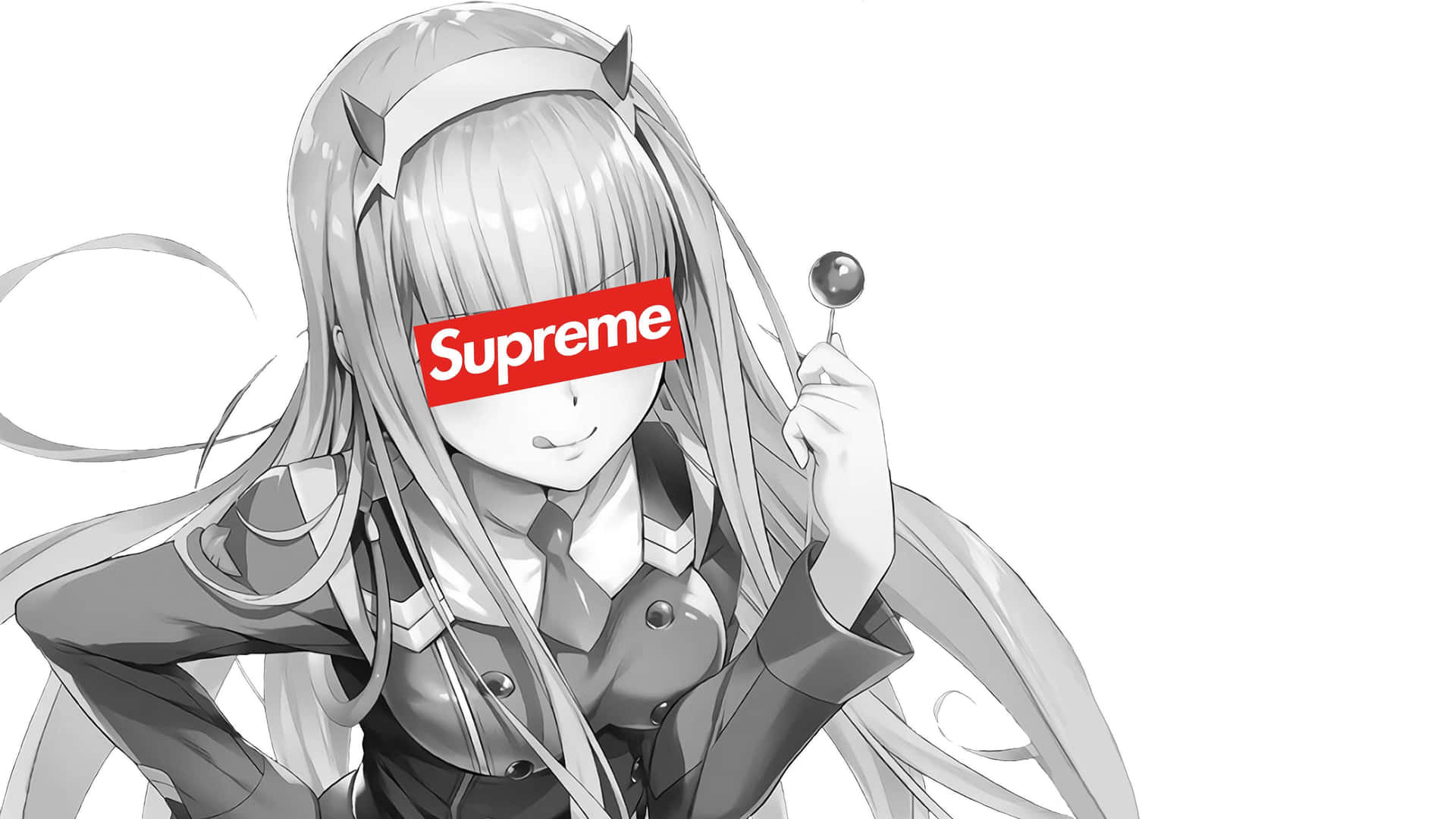 Supreme Geklede Anime Personage Achtergrond