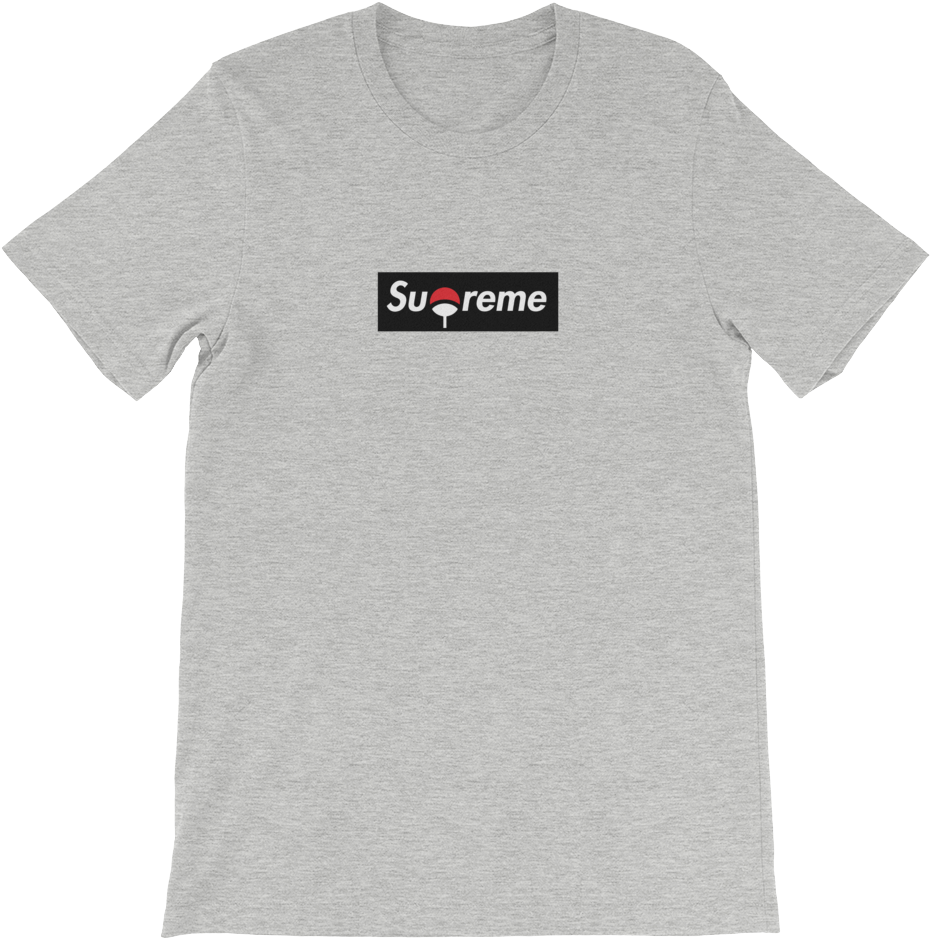 Supreme Branded Grey T Shirt PNG