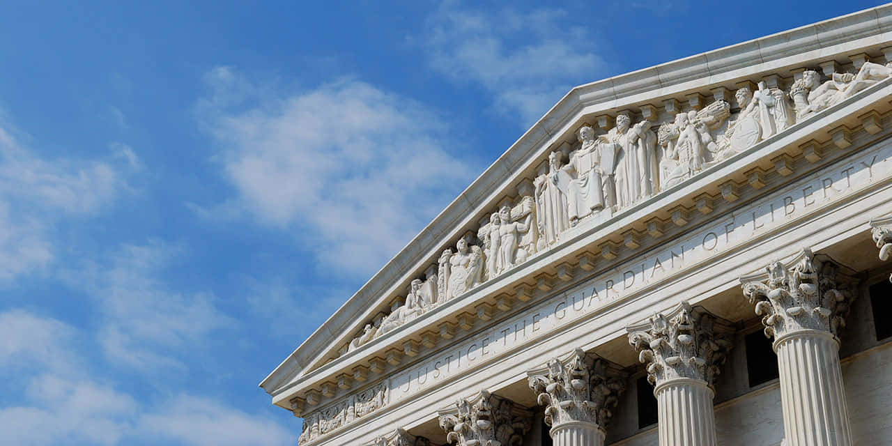 Supreme Court Building Pediment Carving Wallpaper