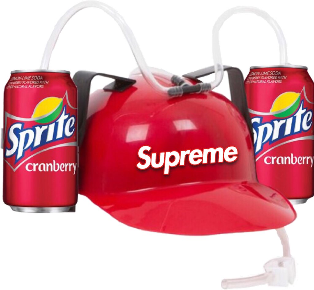 Supreme Cranberry Sprite Helmet Design PNG