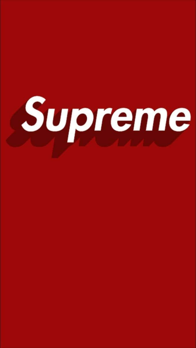 Minimalist Supreme Drip Red Logo Art Wallpaper