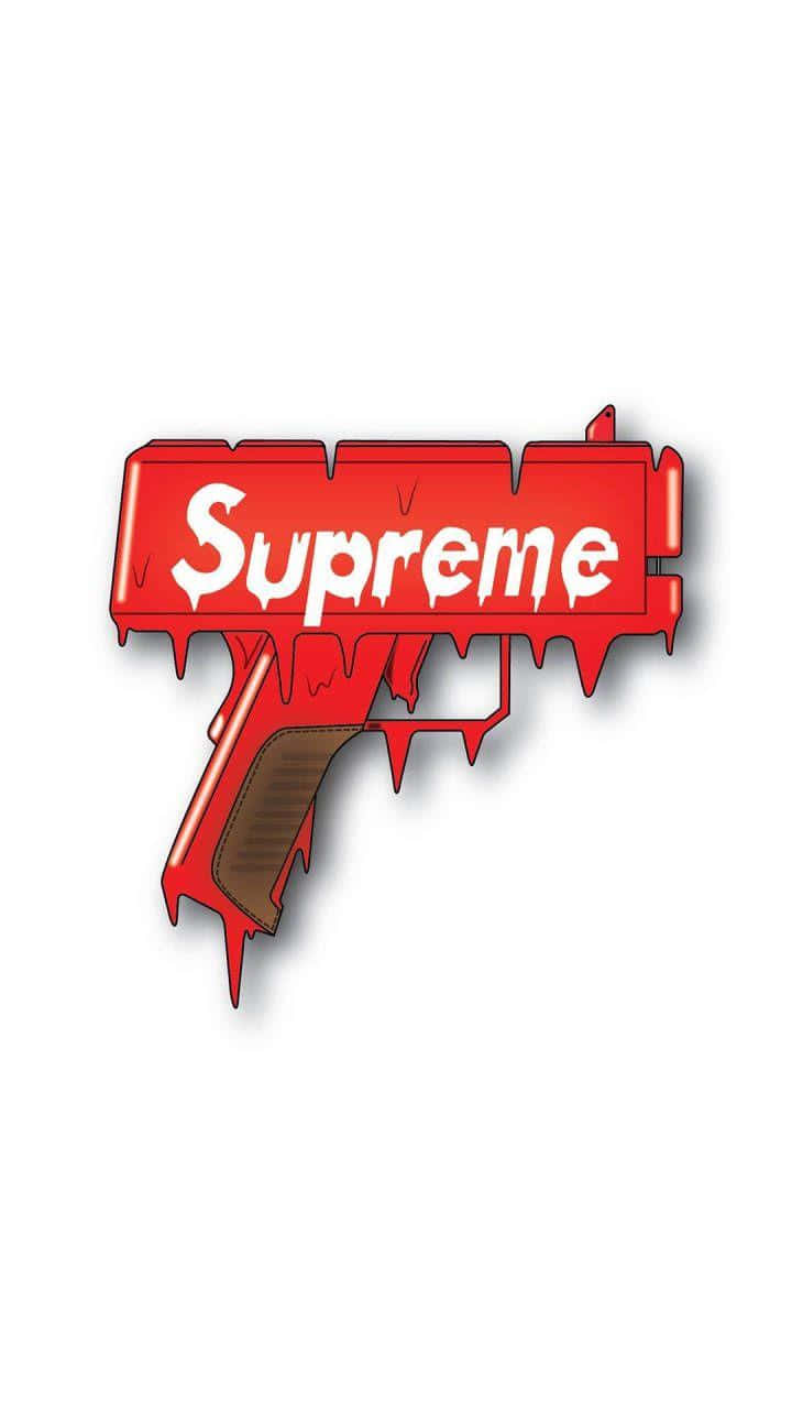 Supreme Gun - Red - Stl Wallpaper