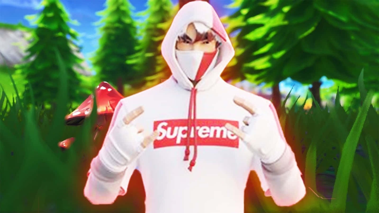 Supreme x Fortnite for the ultimate battle experience. Wallpaper