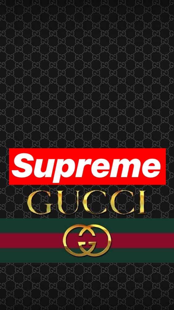 Download Gucci x Supreme collection for the trendy streetwear lovers.  Wallpaper