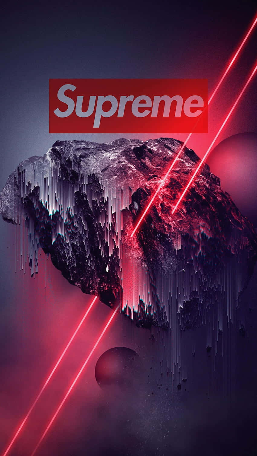 Supreme Iceberg Laser Abstract Art Wallpaper