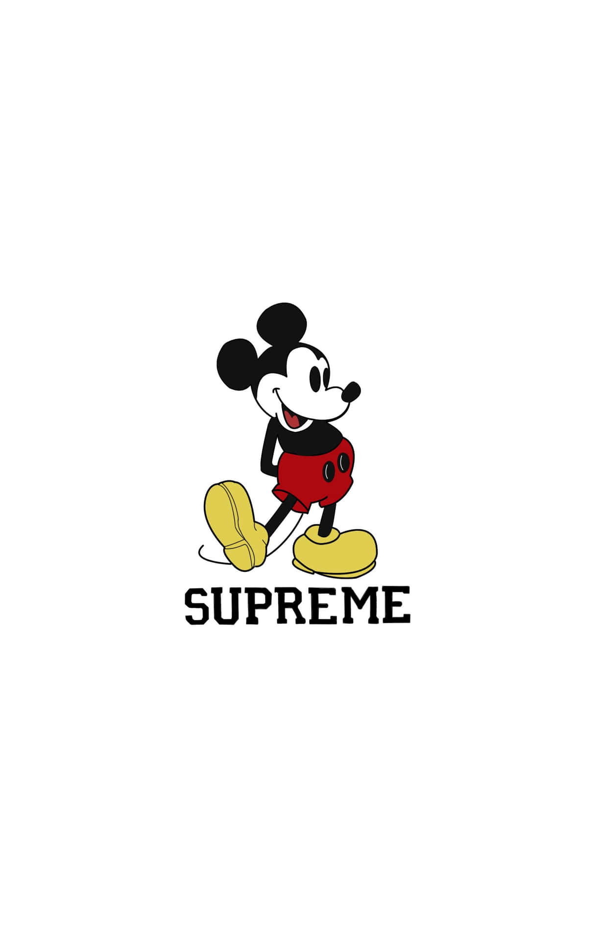 Supreme Mickey Mouse Logo Wallpaper