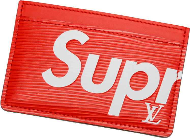 Supreme L V Red Wallet PNG