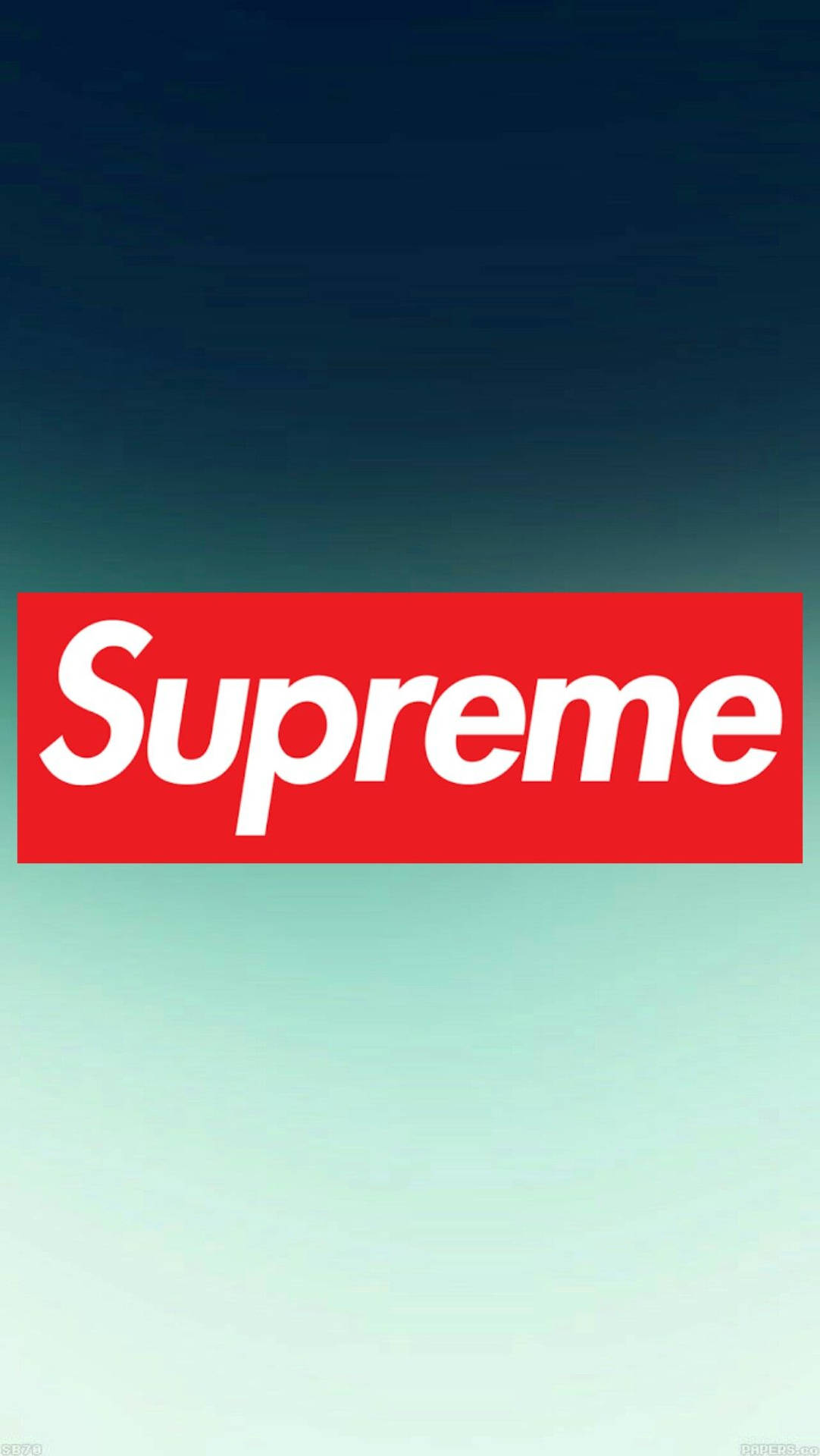 Supreme Logo Gradient Blue