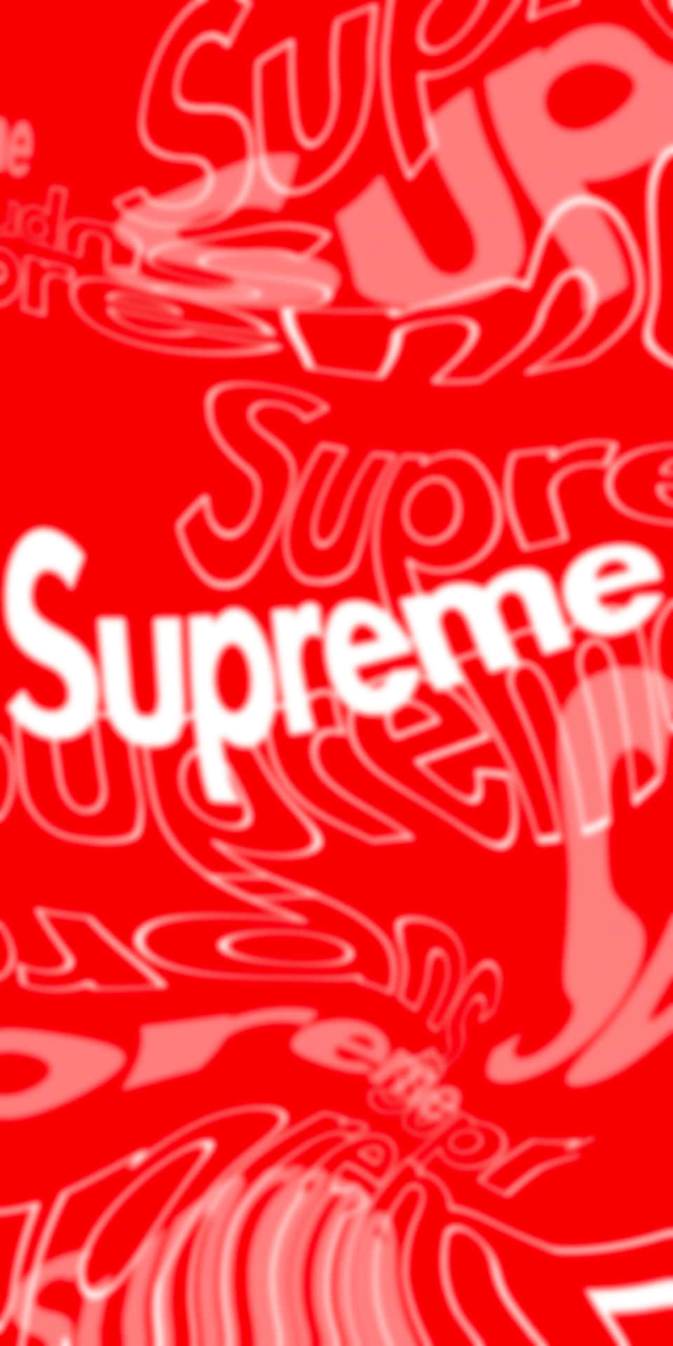 Download Superior Supreme Logo On Red Louis Vuitton Pattern