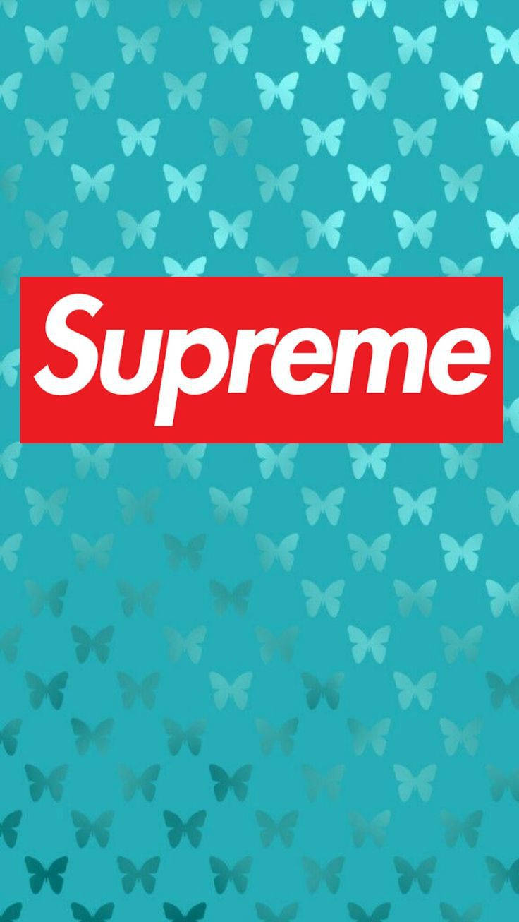 Supreme Logo In Butterfly Pattern