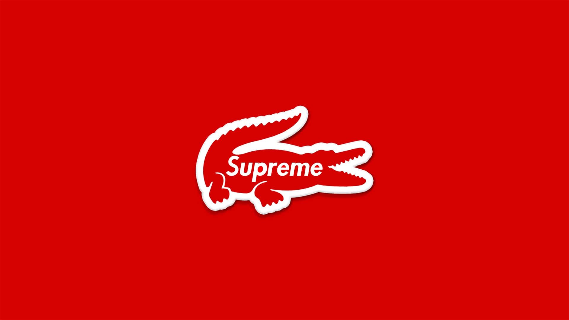 Supreme Logo On A Red Background Wallpaper