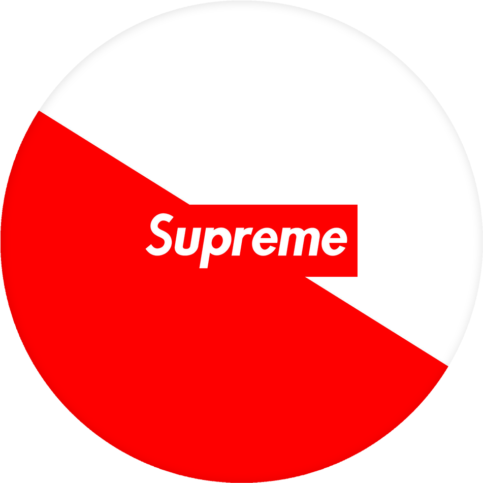 Supreme Logo Redand White PNG