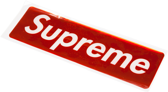Supreme Logo Sticker Transparent Background PNG