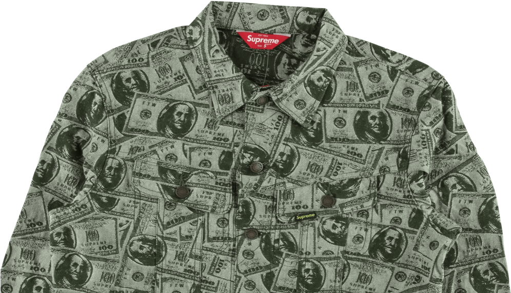 Money Print Shirt Supreme PNG