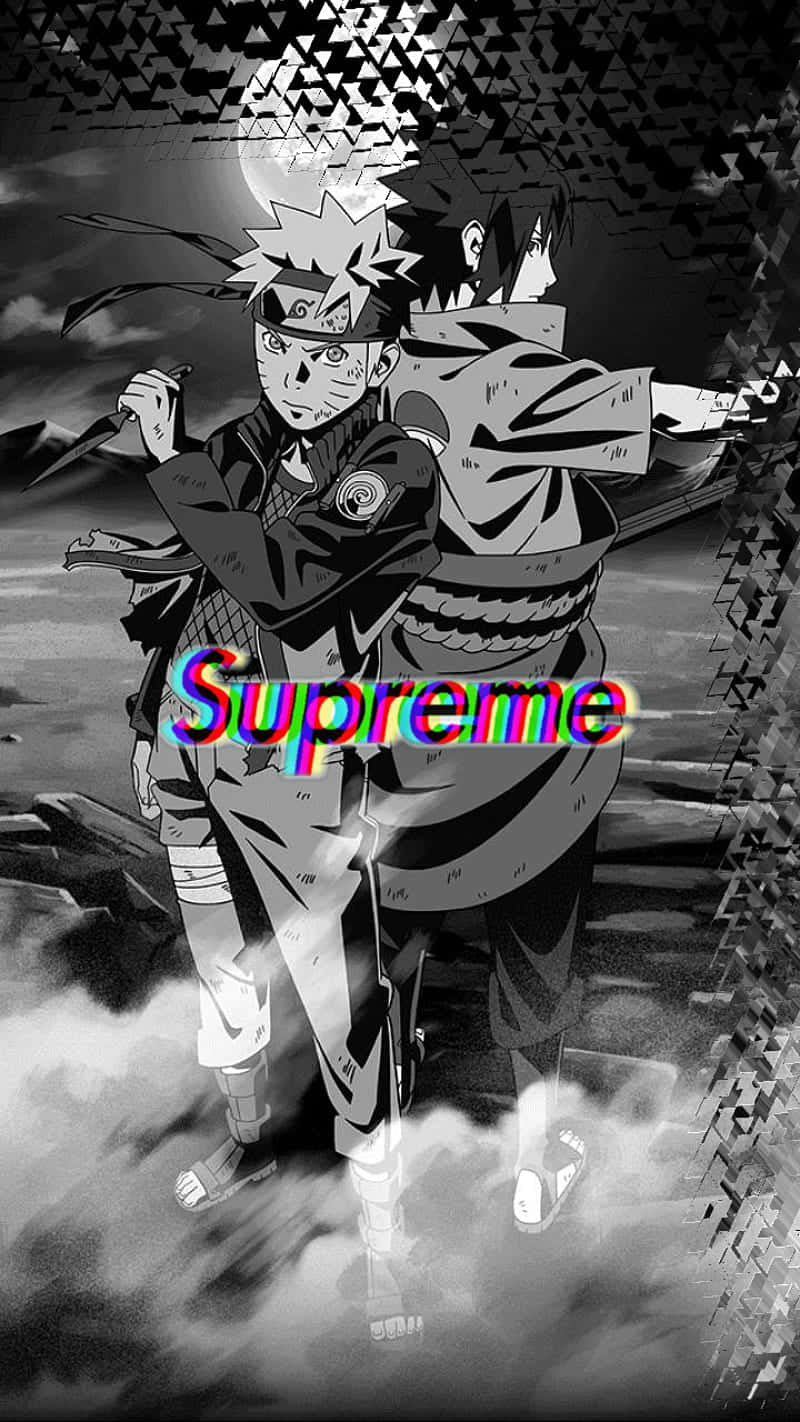 Supreme Naruto En Sasuke Achtergrond