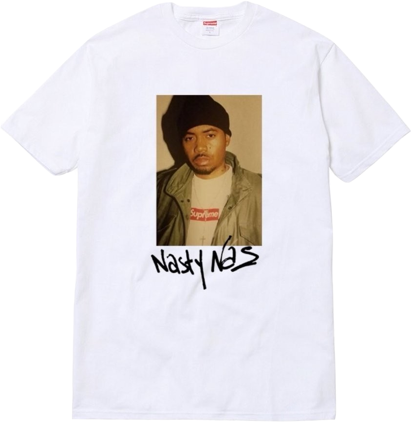 Supreme Nasty Nas T Shirt Design PNG