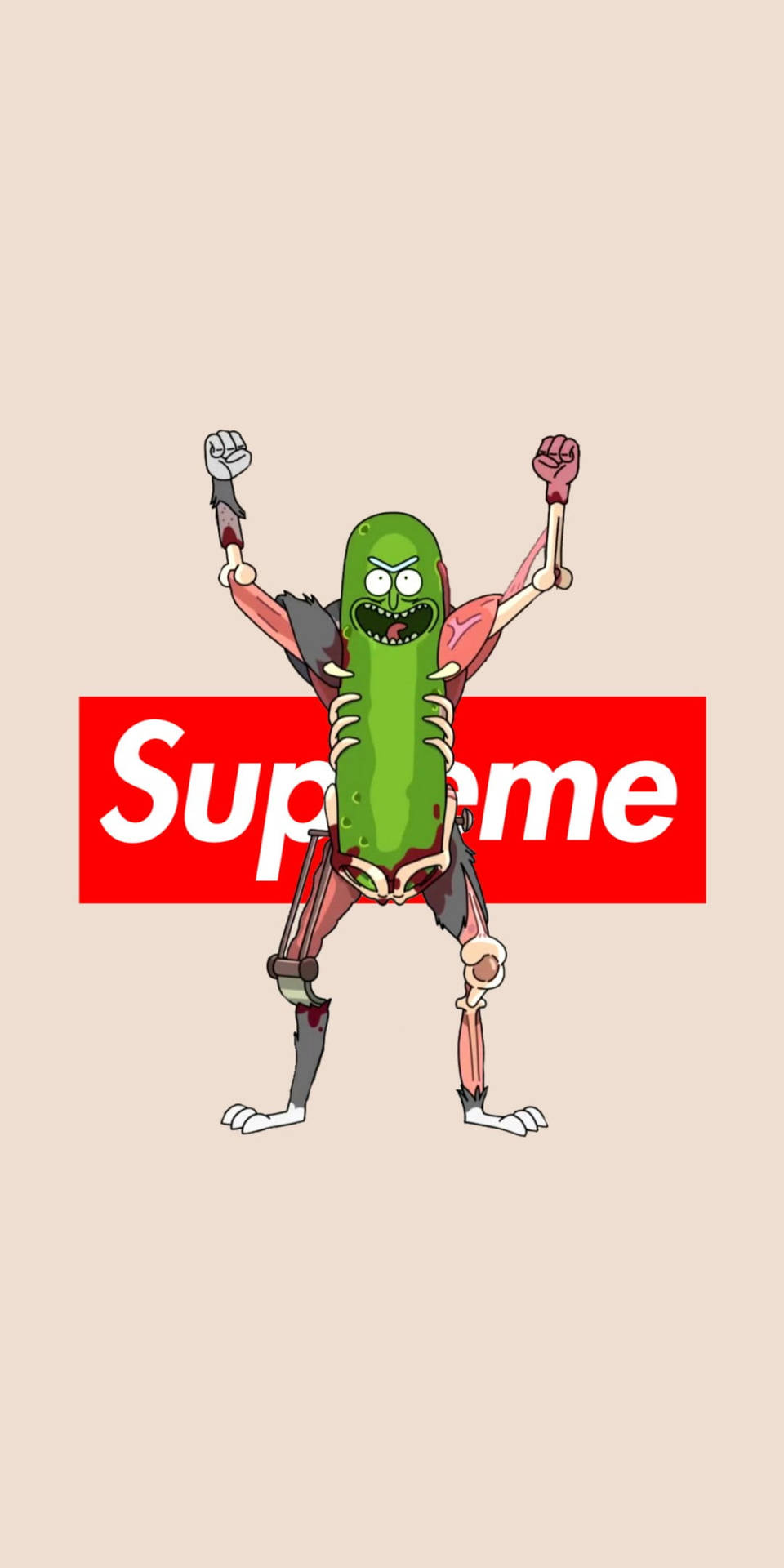 Supreme Pickle Rick Background