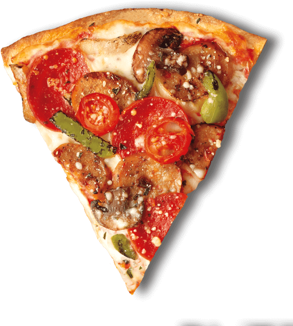Supreme Pizza Slice Transparent Background PNG