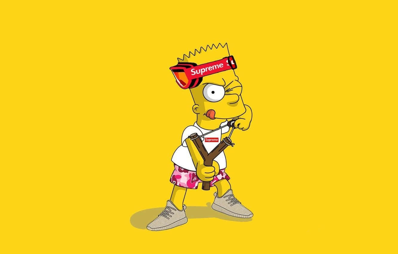 "Smash that like button, Cuz The Supreme Simpson is here!" Wallpaper