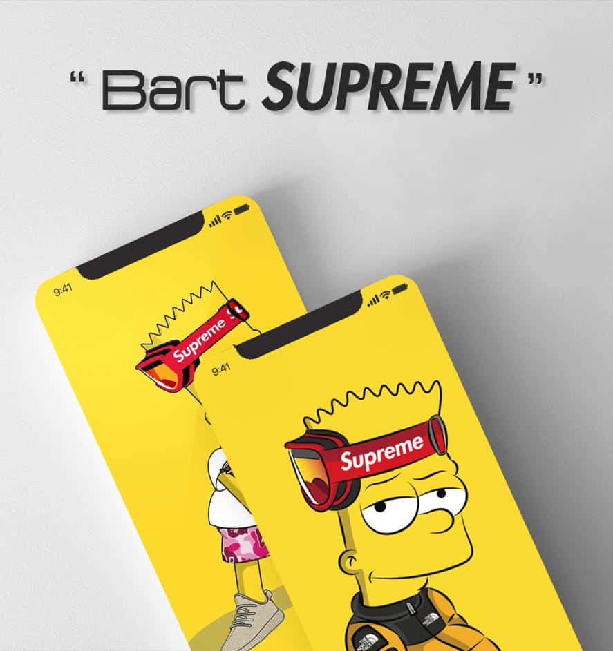 Supreme Simpson Phone Case Wallpaper