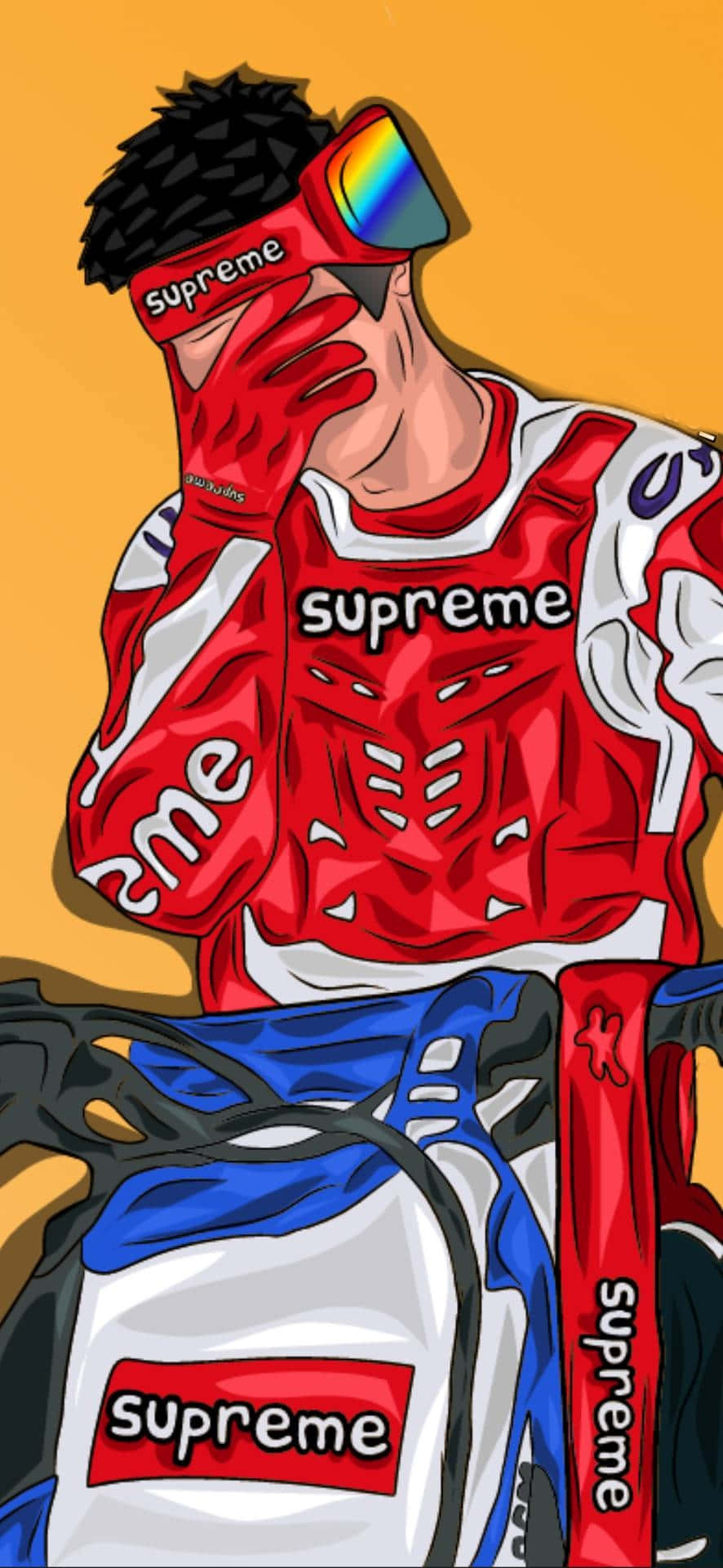 Enjoy the urban look with Supreme Simpson Wallpaper