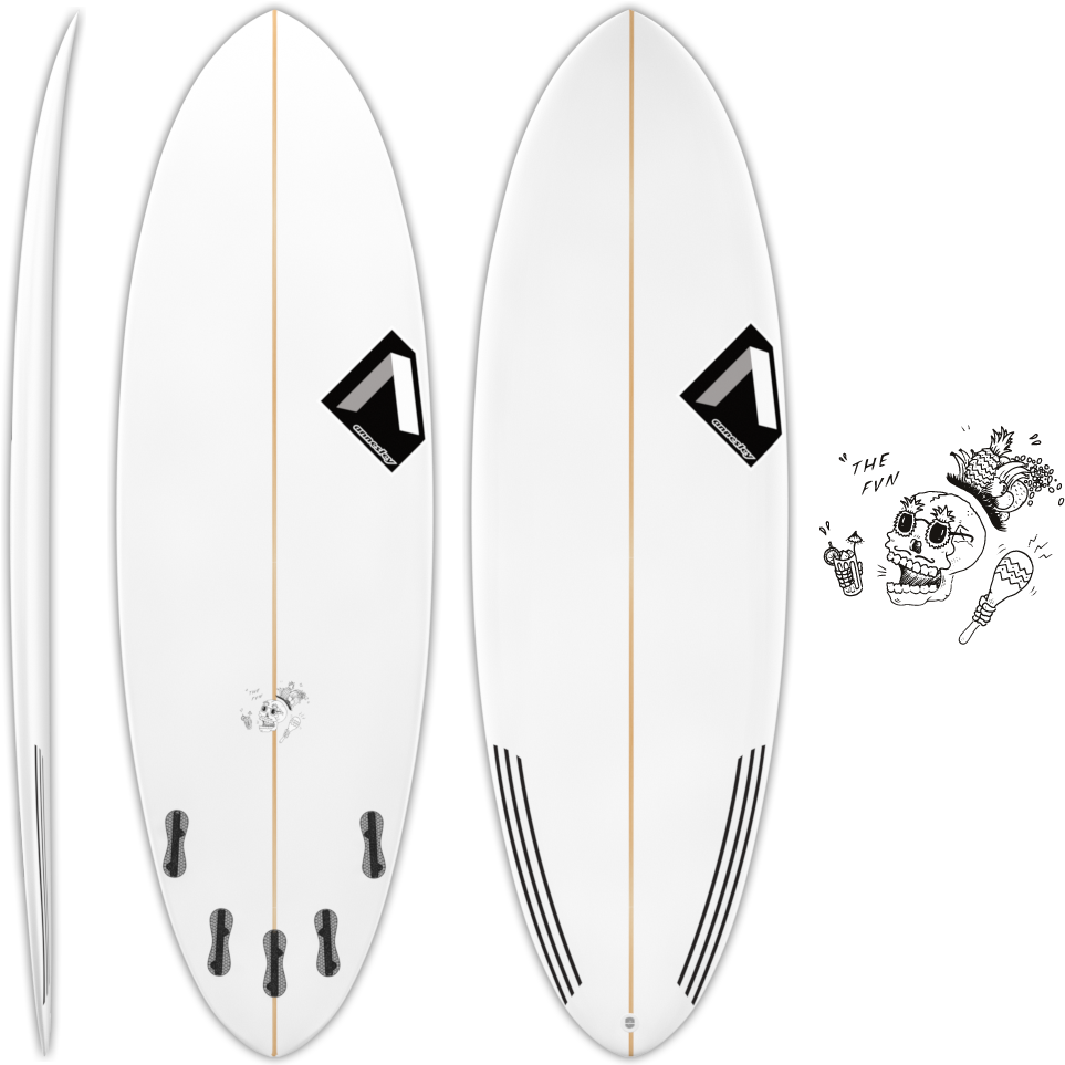 Surfboard Design Graphic Art PNG