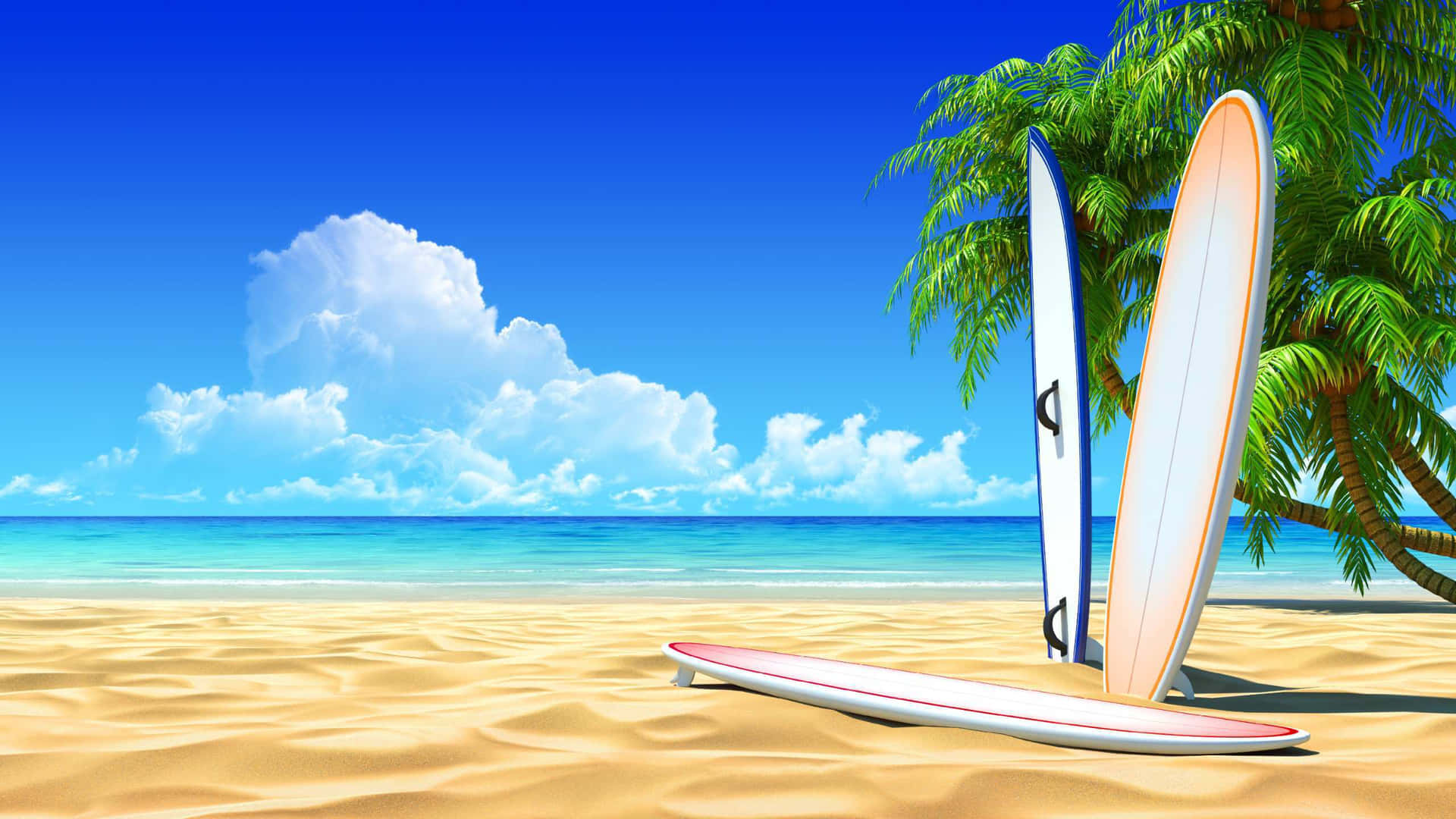 Surfboard Digital Art Wallpaper