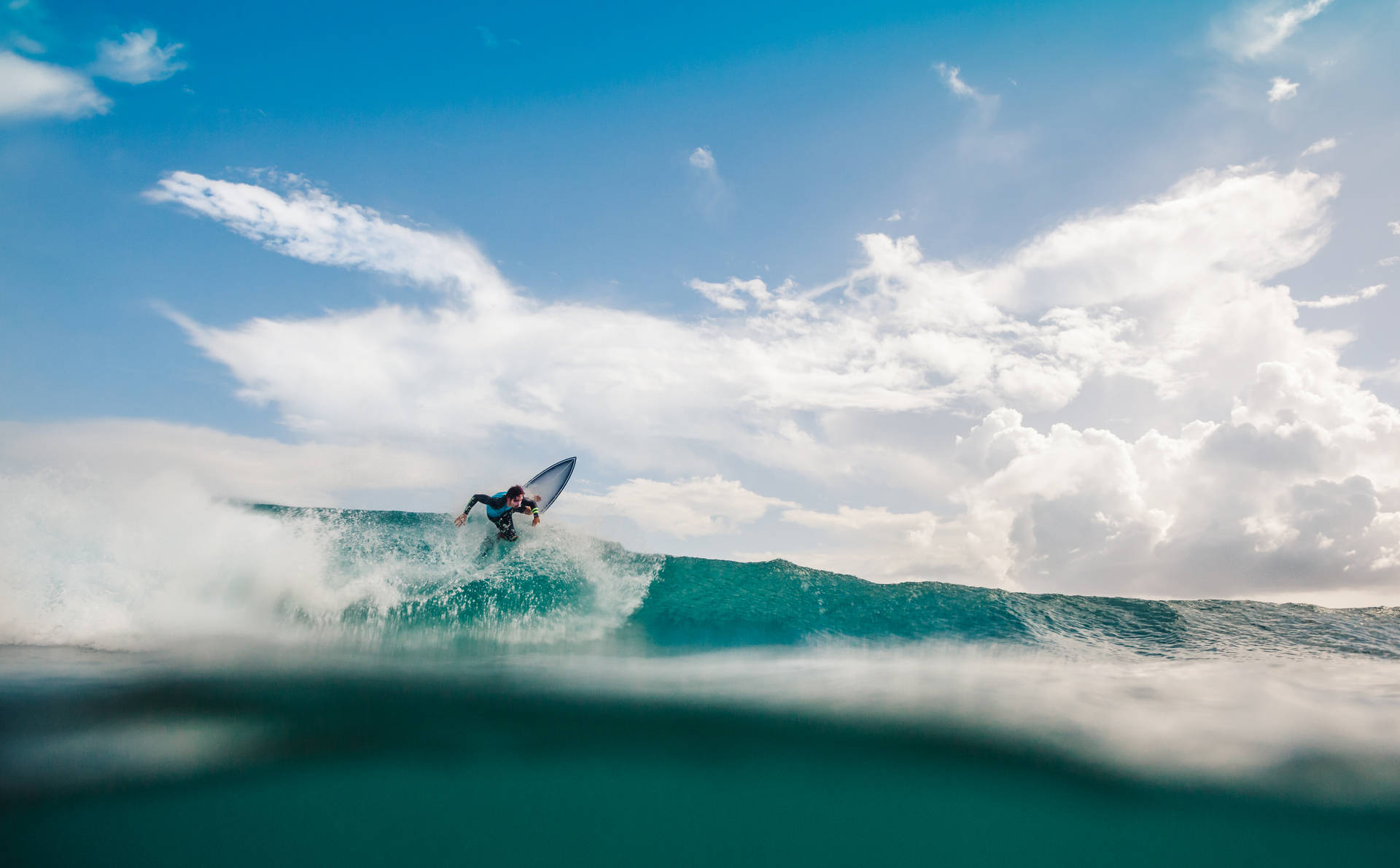 Surfer In Guadeloupe