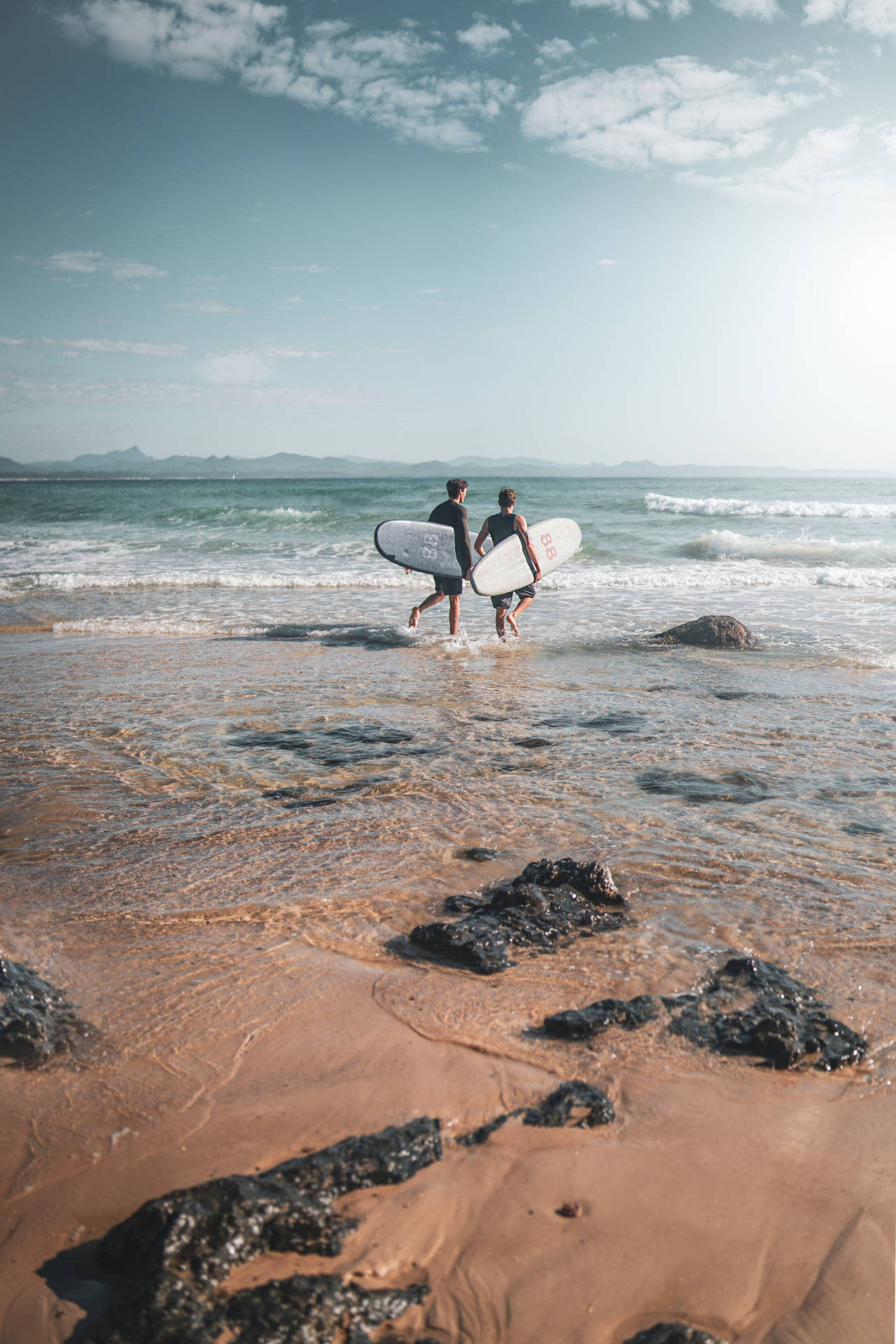 Surfersy Ola De Playa Para Iphone Fondo de pantalla