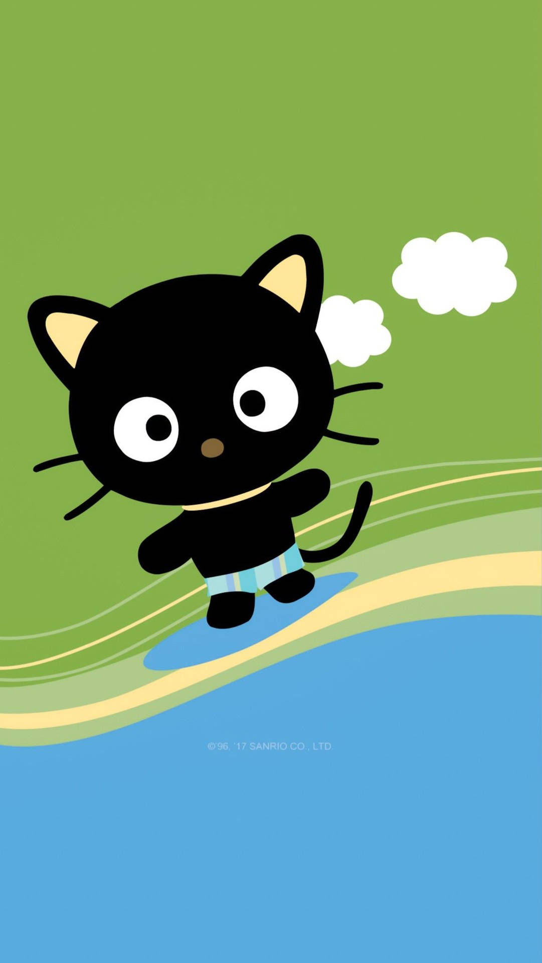 "Chococat Surfing the Waves" Wallpaper