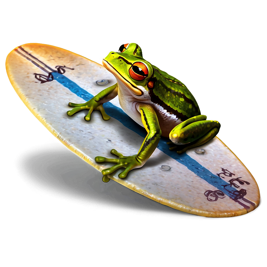 Surfing Frog Cool Png Hed33 PNG