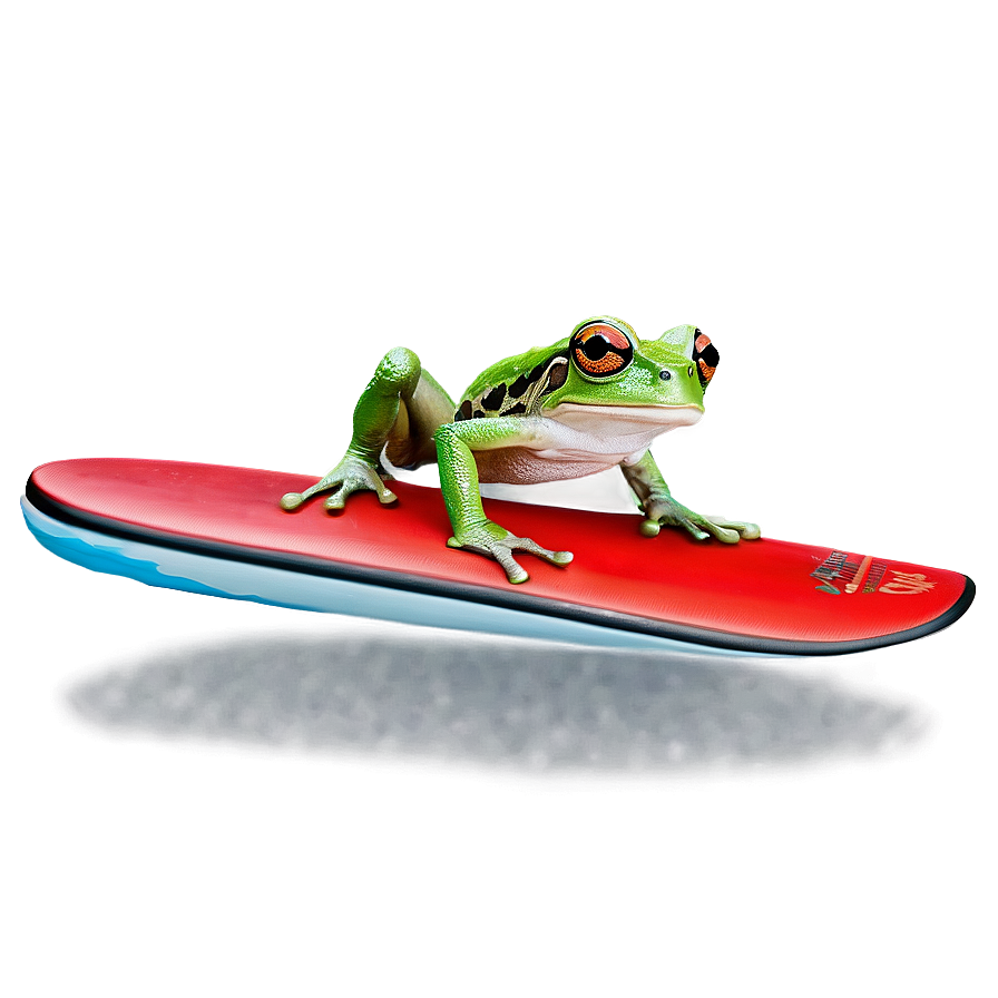 Surfing Frog Cool Png Kto31 PNG
